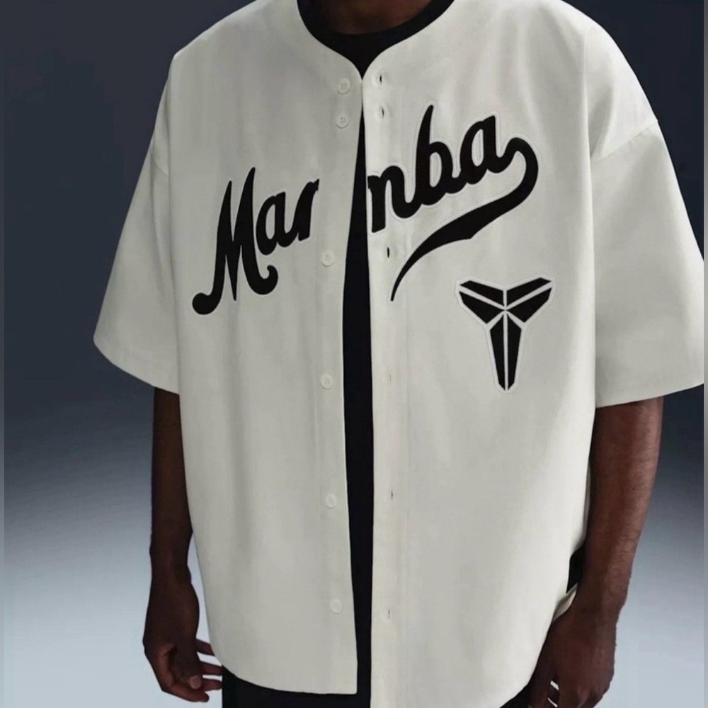 Nike Kobe Bryant Mamba Baseball Jersey White Xtra Large XL New *OVERSIZED FIT*